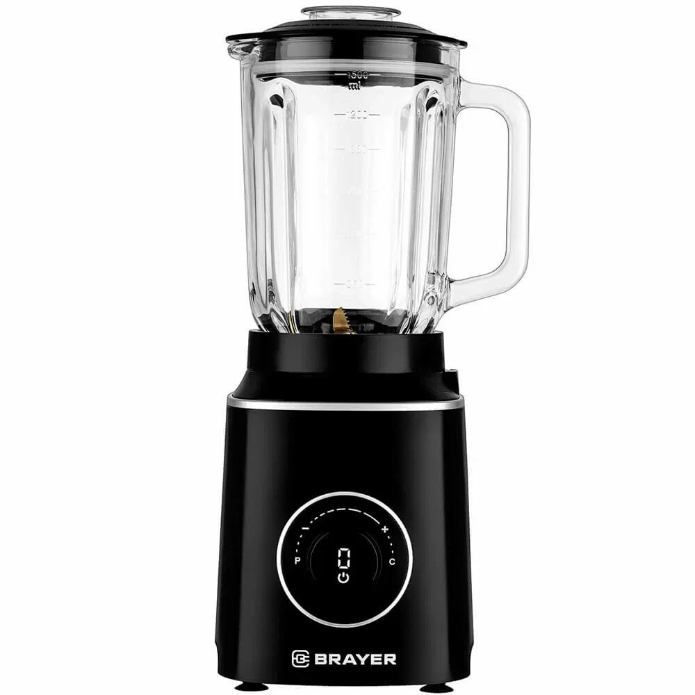 Блендер стационарный BRAYER BR1210 1400 Вт, 9 скоростей, дисплей, колка льда, 6 ножей, кувшин 1,5 л