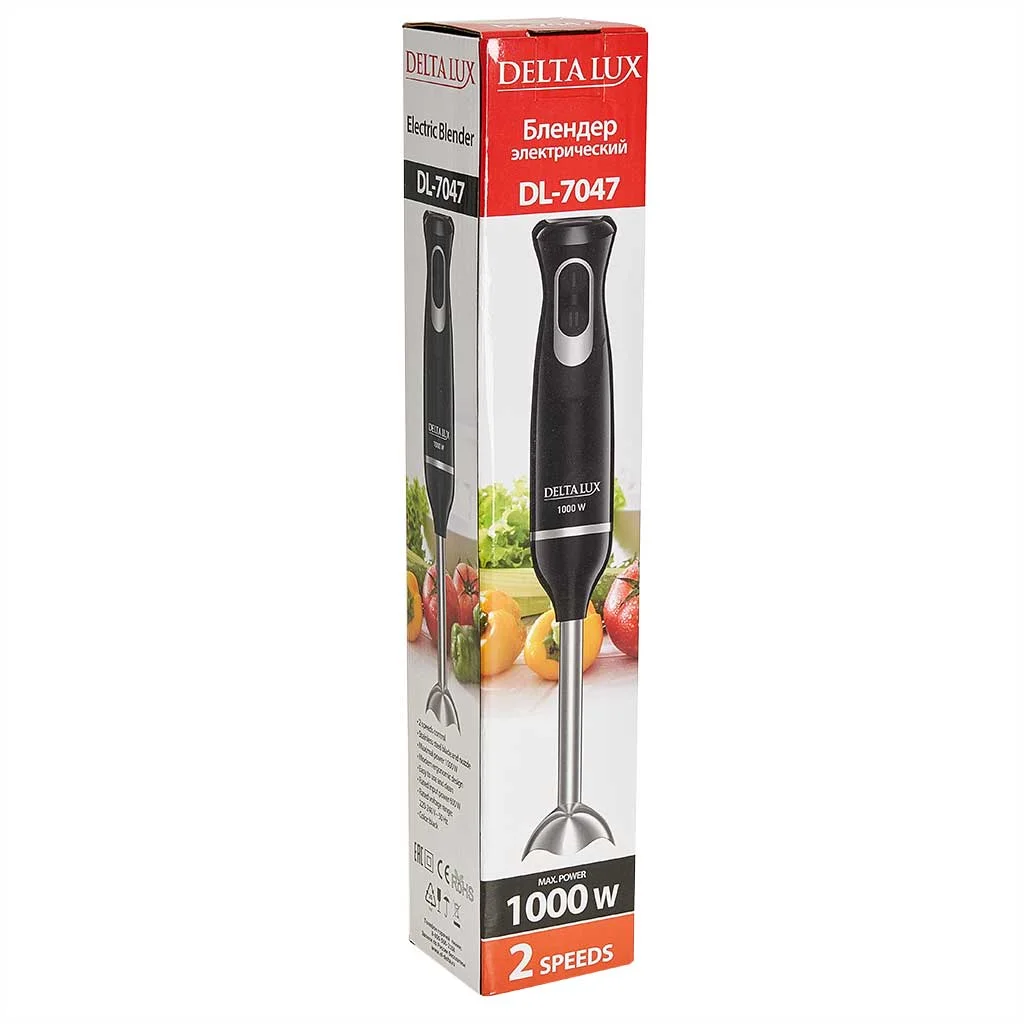 Блендер Delta LUX DL-7047 черный: 1000 Вт, (12)
