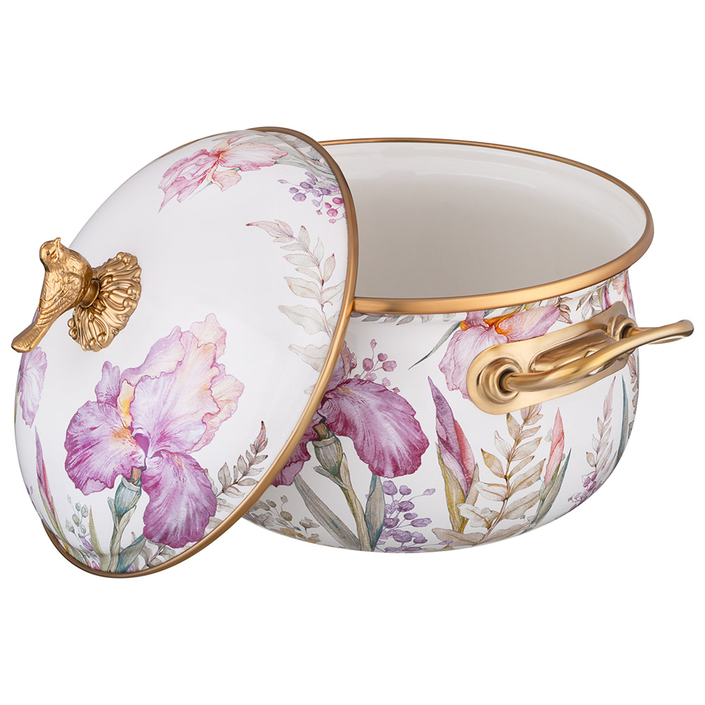 КАСТРЮЛЯ ЭМАЛИРОВАННАЯ LEFARD С КРЫШКОЙ, СЕРИЯ IRISES 2,8Л, ДИА.18СМ ПОДХОДИТ ДЛЯ ИНДУК.ПЛ