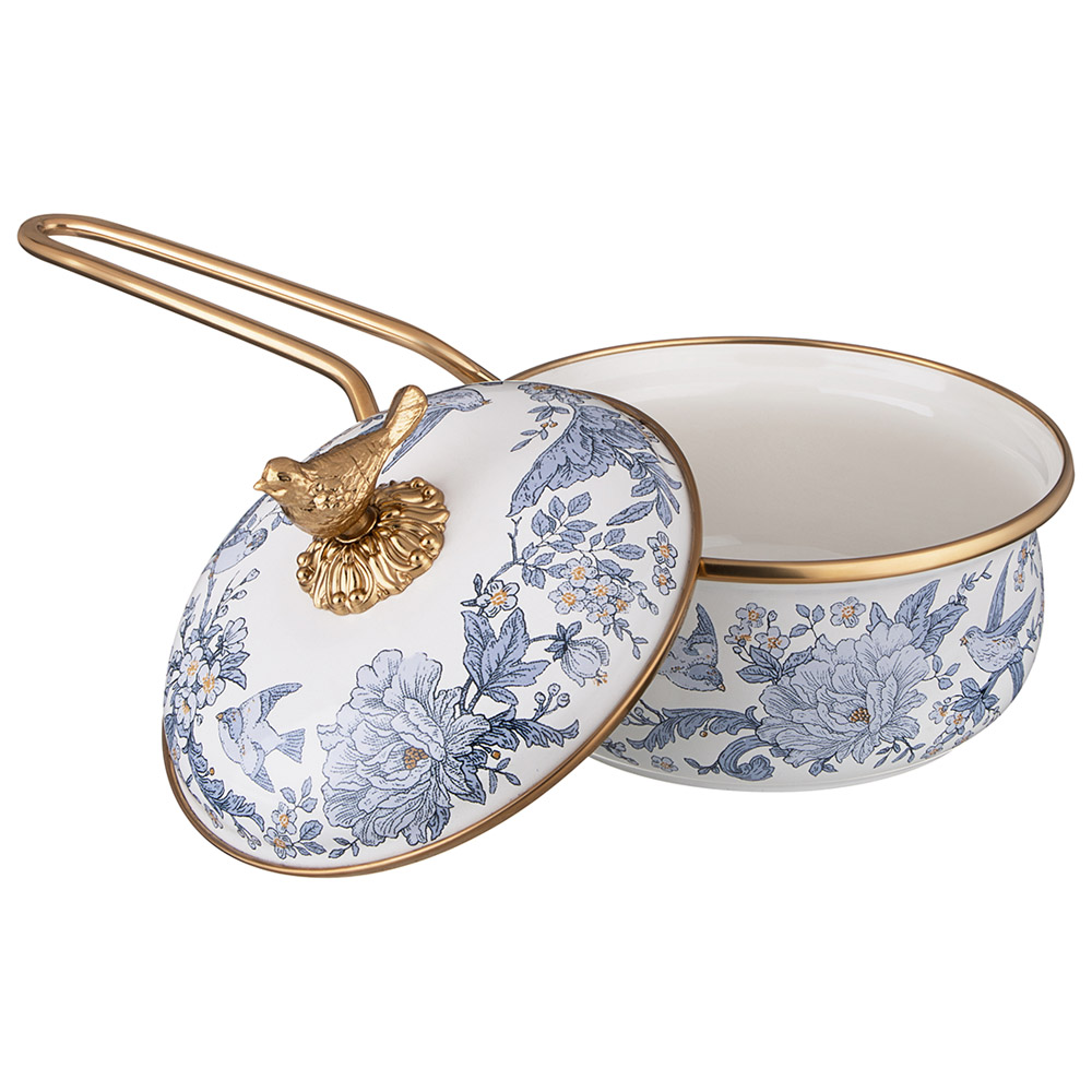 КОВШ LEFARD ЭМАЛИРОВАННЫЙ, СЕРИЯ ROYAL GARDEN 14СМ/0,9Л, ДЛИНА=31СМ ПОДХОДИТ ДЛЯ ИНДУКЦИОН
