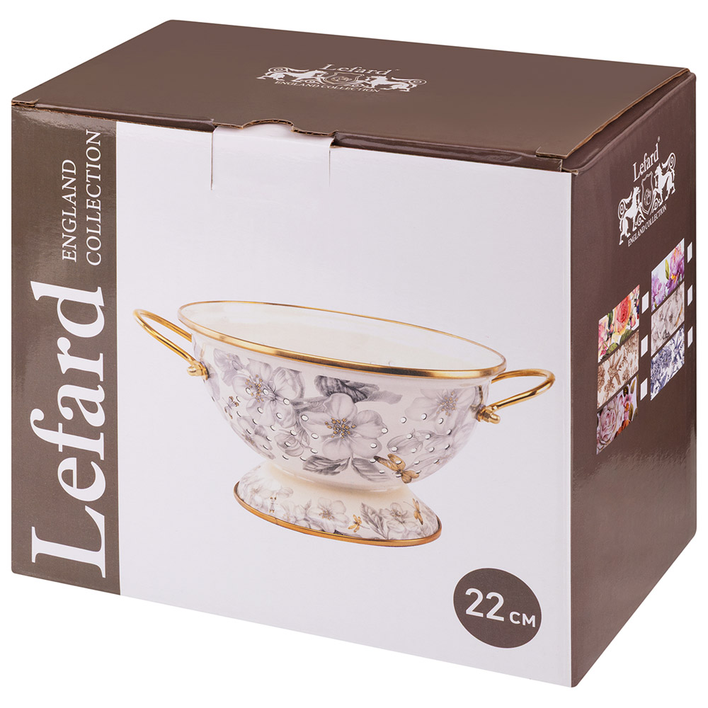 ДУРШЛАГ LEFARD ЭМАЛИРОВАННЫЙ, СЕРИЯ ЯБЛОНЕВЫЙ САД, 22*13 СМ