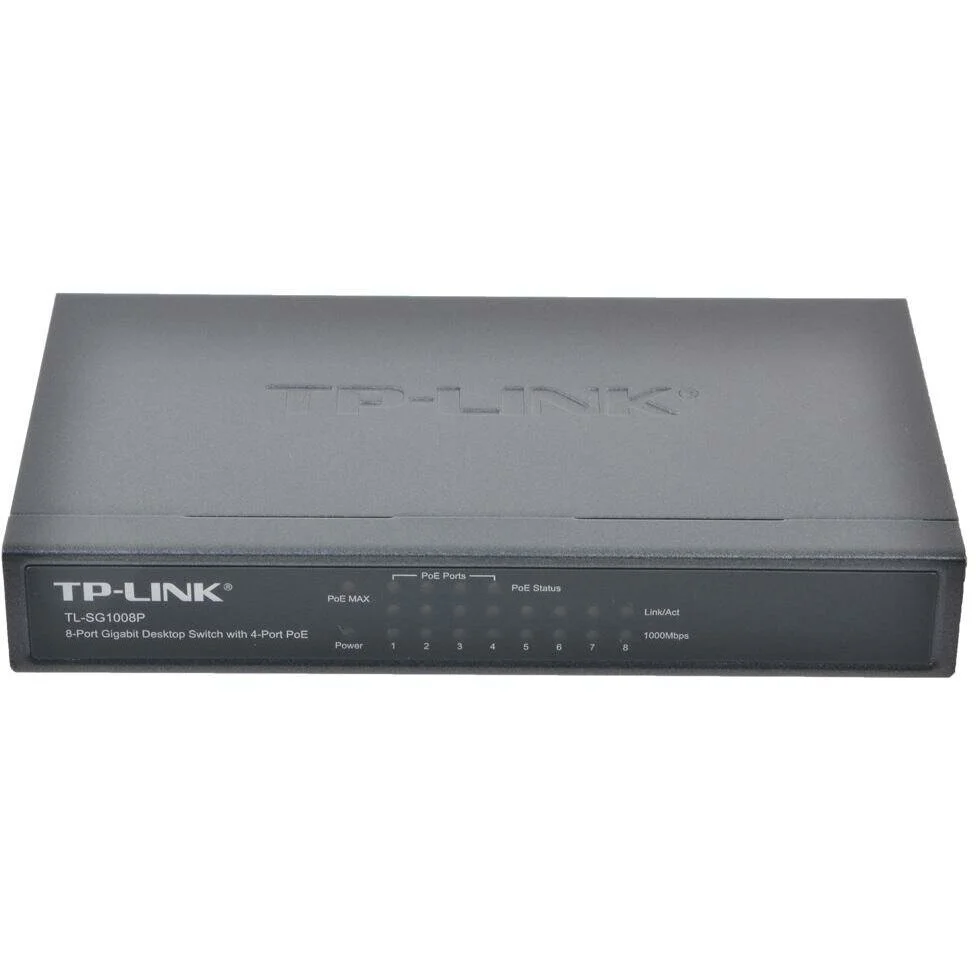 Коммутатор TP-Link SMB TL-SG1008P Коммутатор 8-port Gigabit Switch с 4 портами РоЕ
