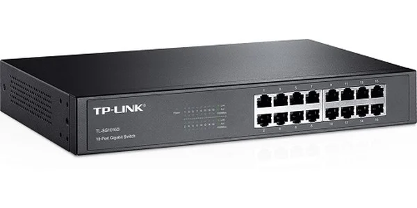 Коммутатор TP-Link SMB TL-SG1016D неуправляемый настольный/19U 16x10/100/1000BASE-T