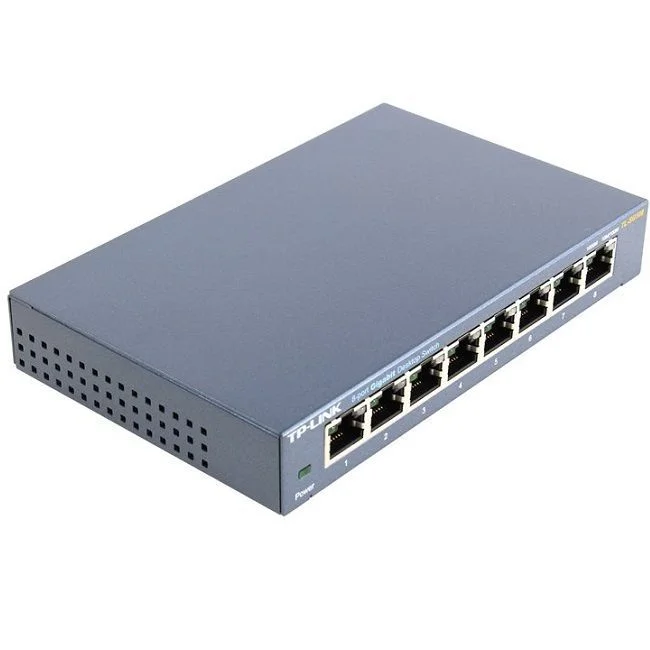 Коммутатор TP-Link SMB TL-SG108 8-port Desktop Gigabit Switch, 8 10/100/1000M RJ45 ports,metal case