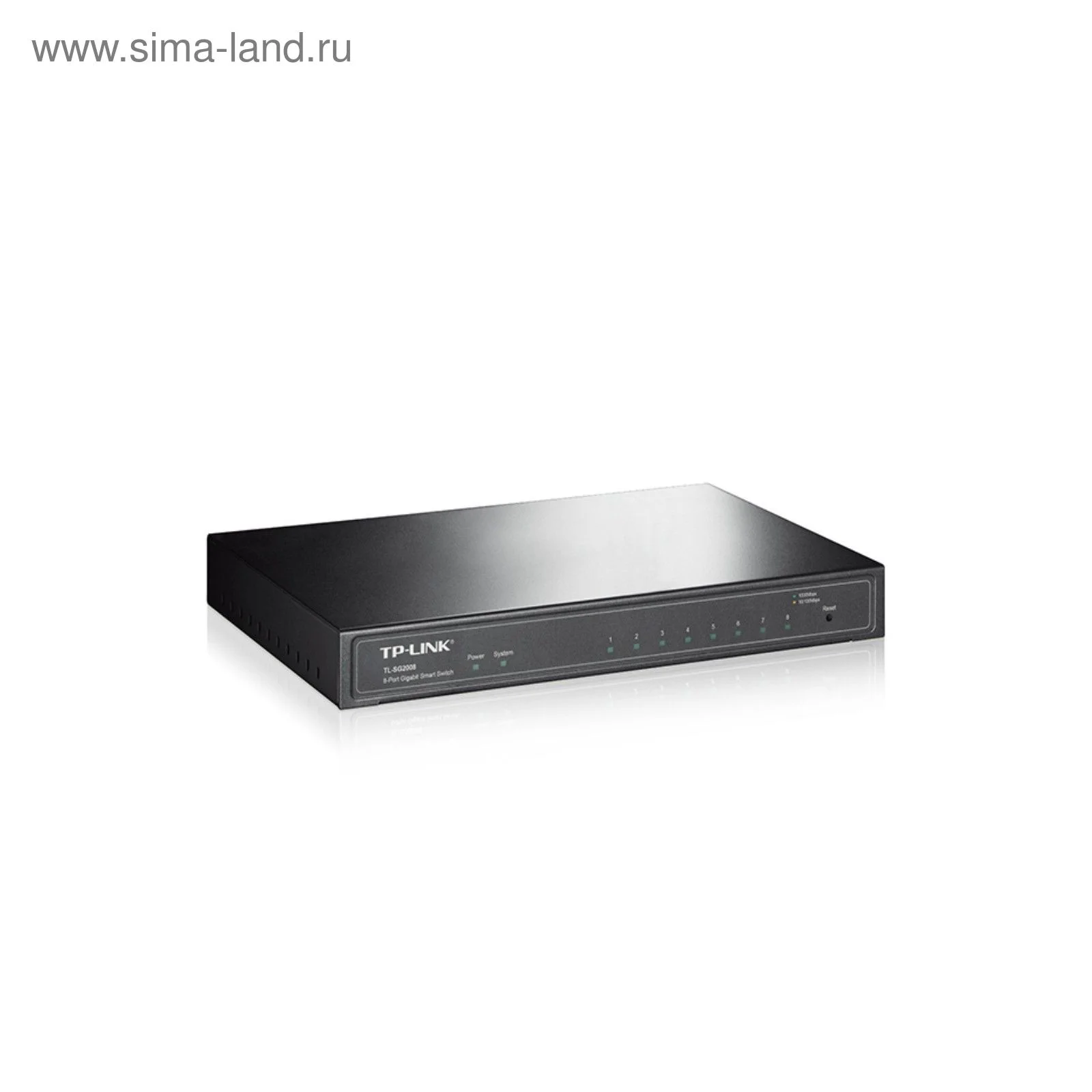 Коммутатор TP-Link SMB TL-SG2008 8-port Pure-Gigabit Desktop Smart Switch, 8 10/100/1000Mbps RJ45 ports, Tag-based VLAN, STP/RSTP/MSTP, IGMP V1/V2/V3