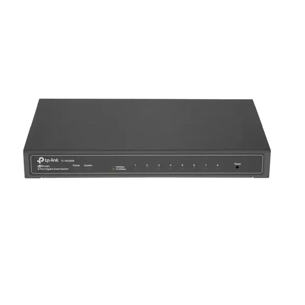 Коммутатор TP-Link SMB TL-SG2008 8-port Pure-Gigabit Desktop Smart Switch, 8 10/100/1000Mbps RJ45 ports, Tag-based VLAN, STP/RSTP/MSTP, IGMP V1/V2/V3