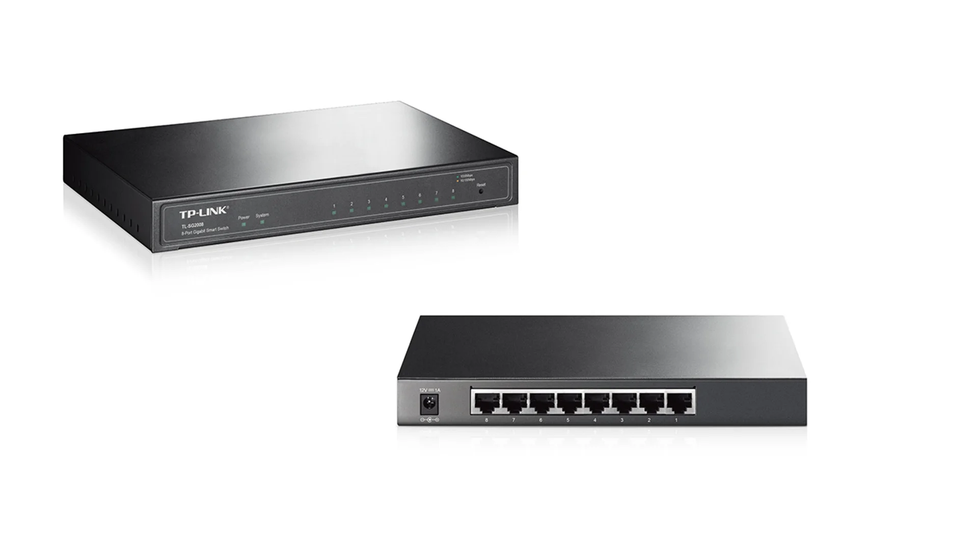 Коммутатор TP-Link SMB TL-SG2008 8-port Pure-Gigabit Desktop Smart Switch, 8 10/100/1000Mbps RJ45 ports, Tag-based VLAN, STP/RSTP/MSTP, IGMP V1/V2/V3