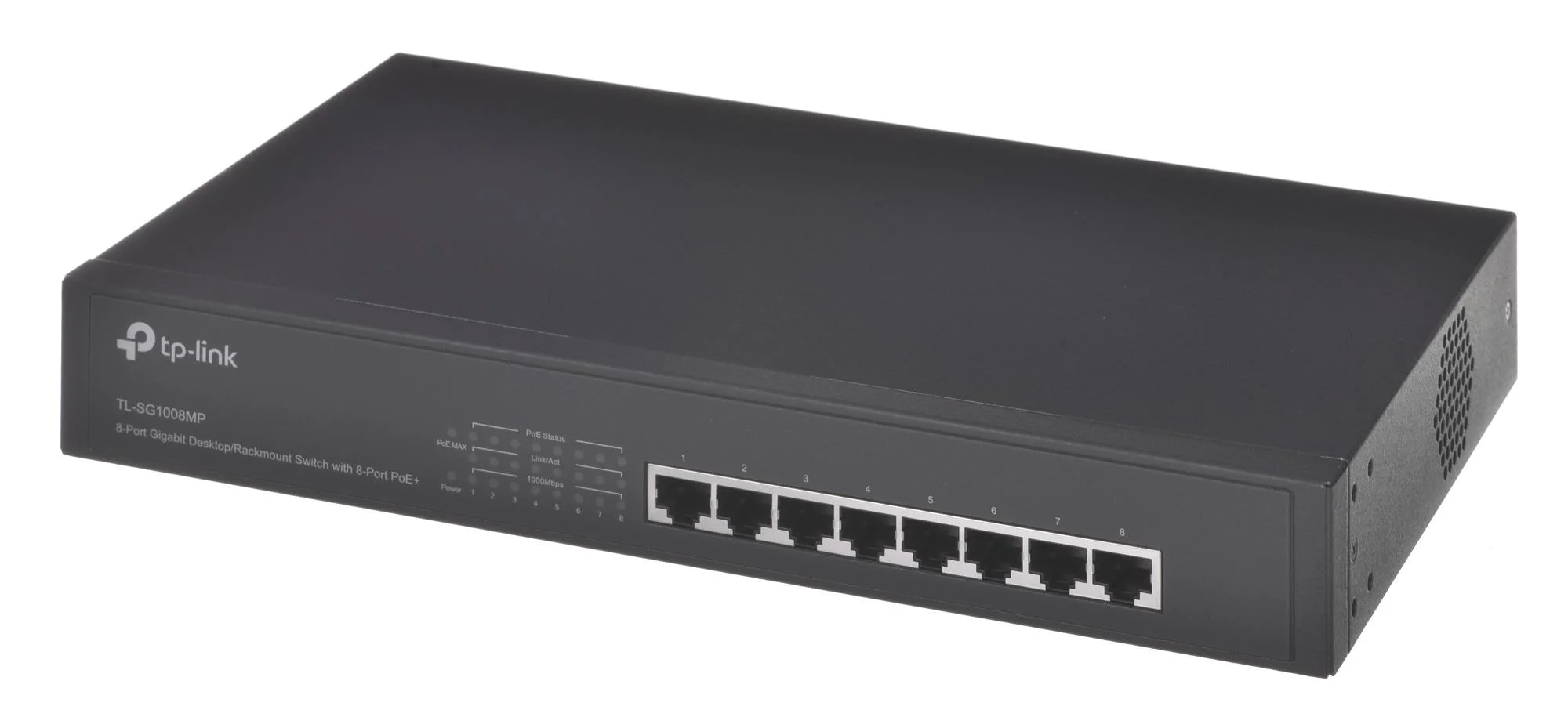 Коммутатор TP-Link TL-SG1008MP 8-портовый настольный/монтируемый в стойку гигабитный коммутатор с 8 портами PoE+