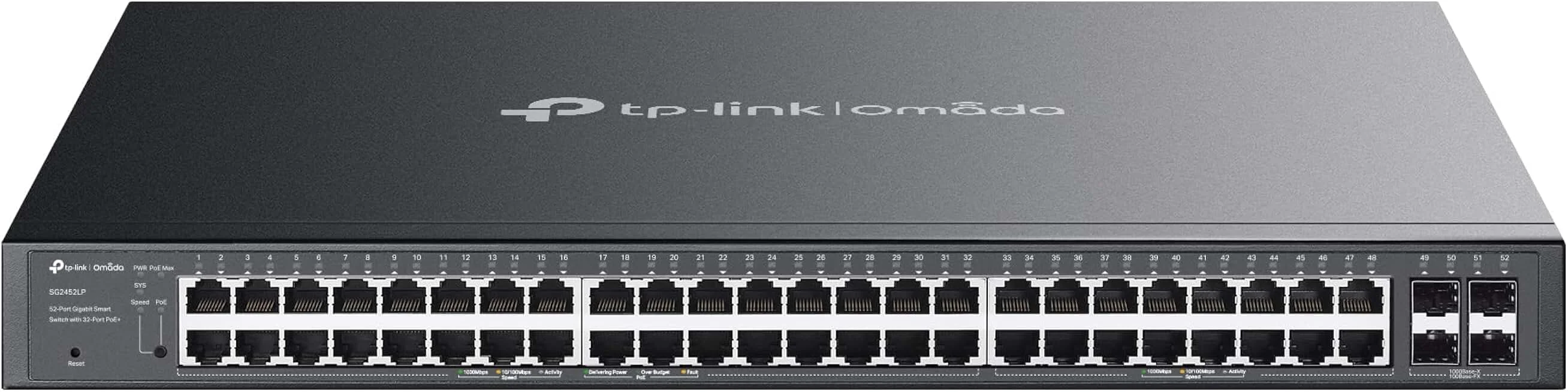Коммутатор TP-Link TL-SG3452XP 48G 4SFP+ 48PoE+ 500W управляемый