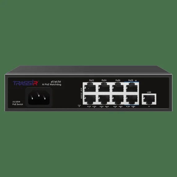 Коммутатор Trassir TR-NS1109-120-8PoE неуправляемый