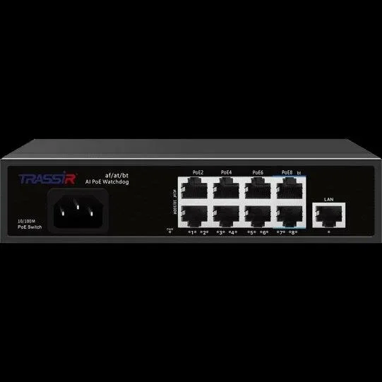 Коммутатор Trassir TR-NS1109-120-8PoE неуправляемый