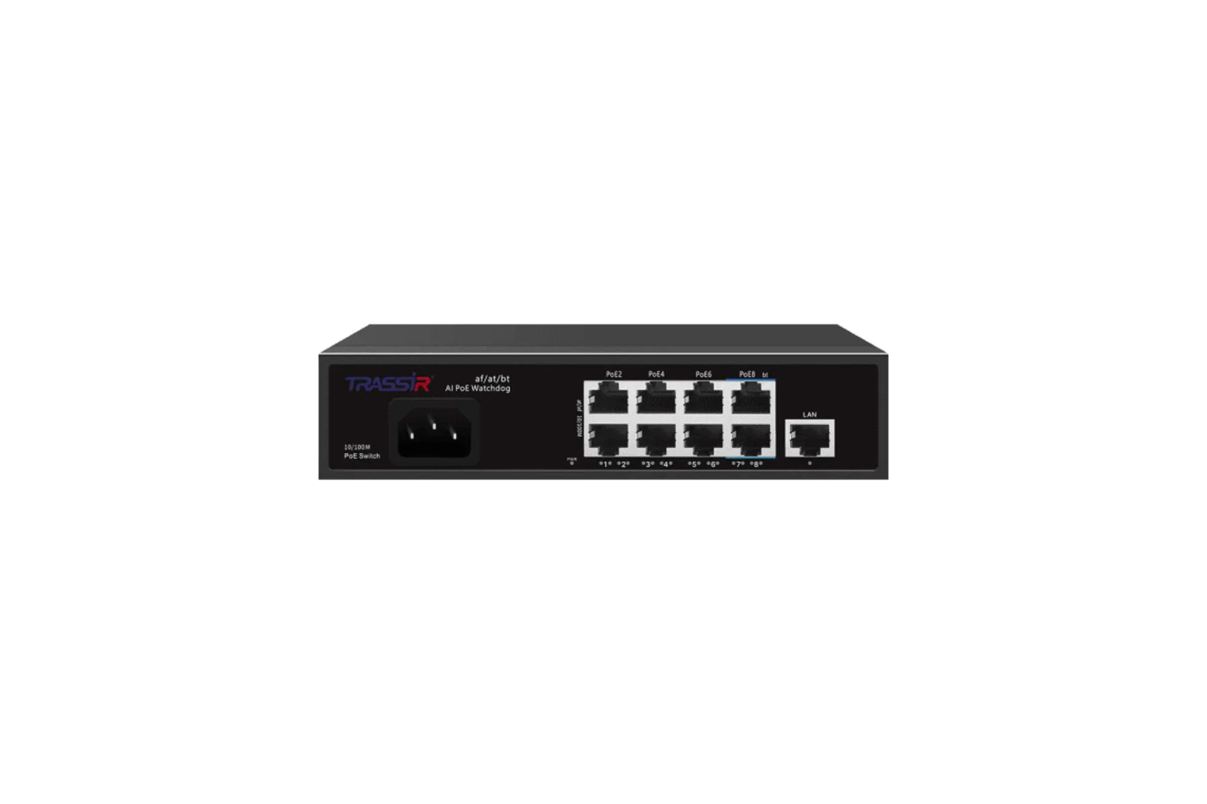 Коммутатор Trassir TR-NS1109-120-8PoE неуправляемый