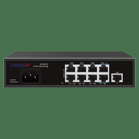 Коммутатор Trassir TR-NS1109-120-8PoE неуправляемый