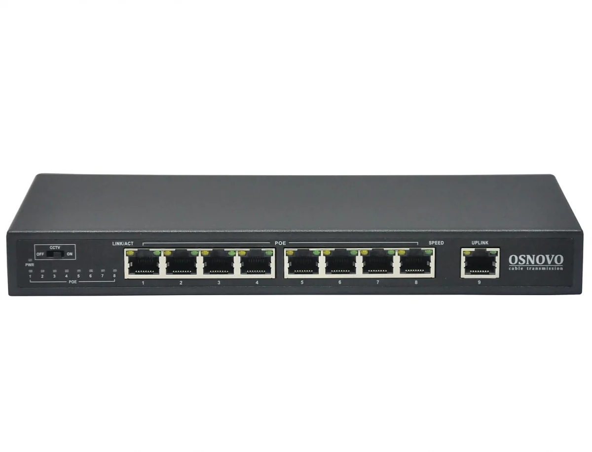 Коммутатор Trassir TR-NS1110-120-8POE неуправляемый