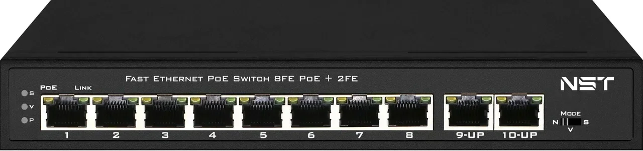 Коммутатор Trassir TR-NS1110-120-8POE неуправляемый