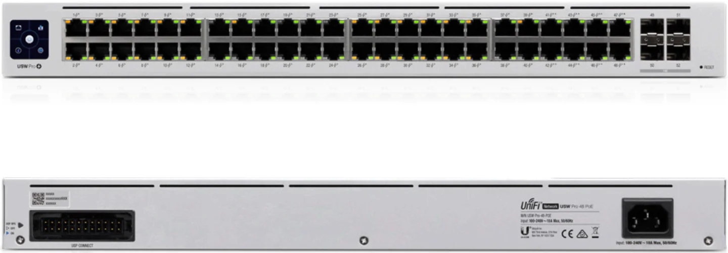 Коммутатор Ubiquiti UniFi USW-48-POE 4SFP 600W управляемый