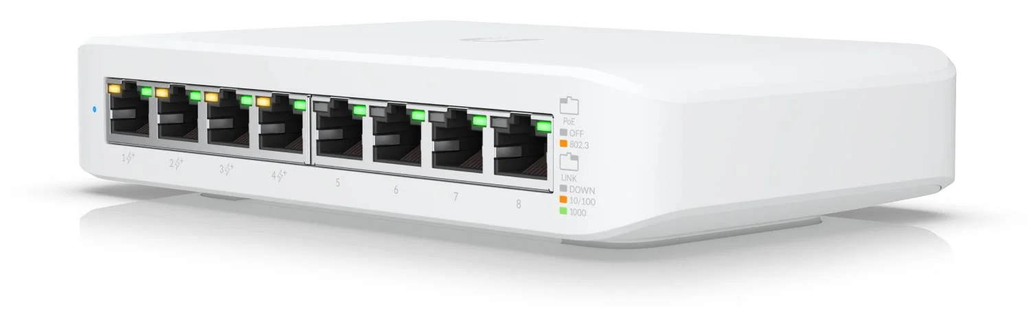 Коммутатор Ubiquiti USW-LITE-8-POE 8POE 1000M POE