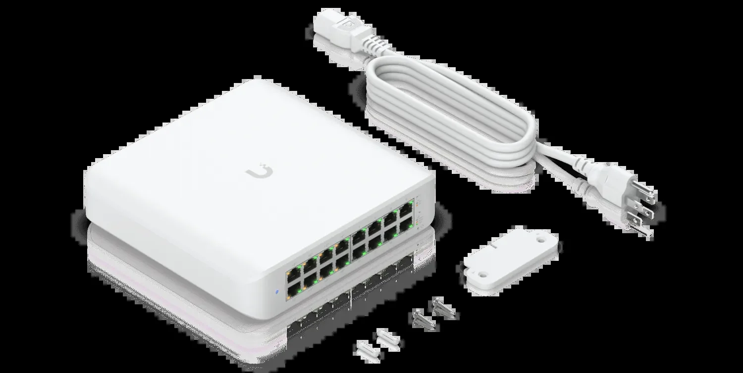 Коммутатор Wall-mountable, 16-port, Layer 2 PoE switch with a fanless cooling system.45W total PoE availability