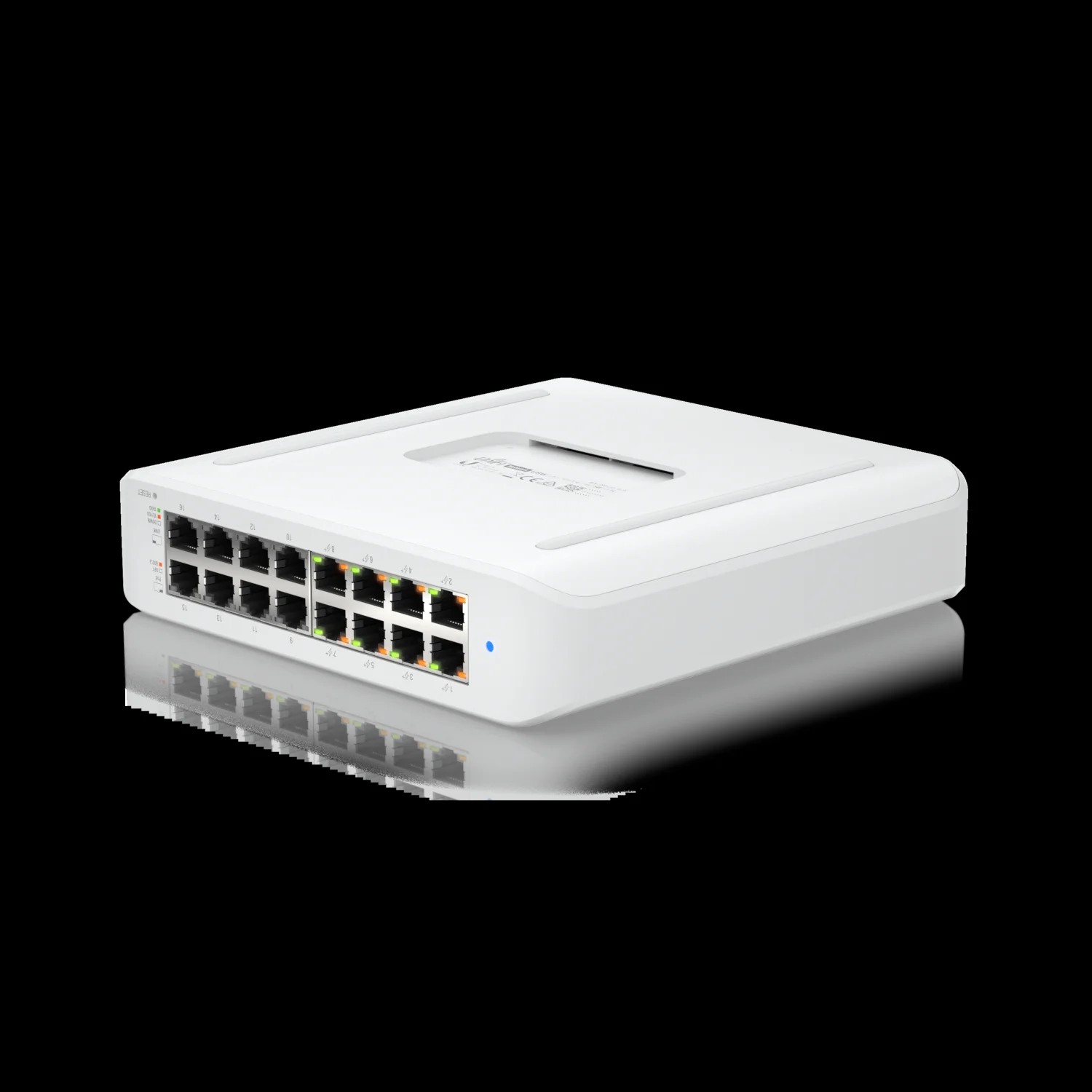 Коммутатор Wall-mountable, 16-port, Layer 2 PoE switch with a fanless cooling system.45W total PoE availability