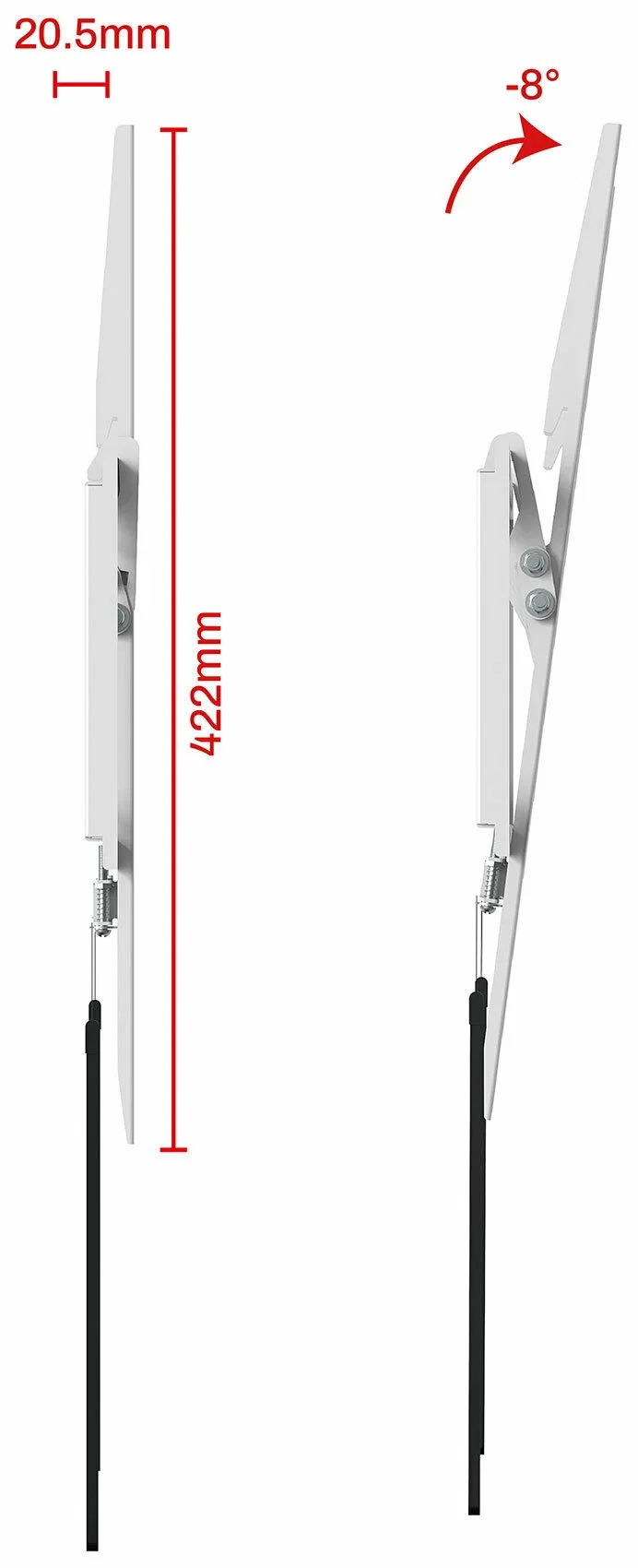 Кронштейн для телевизора UniTeki TM1506W white