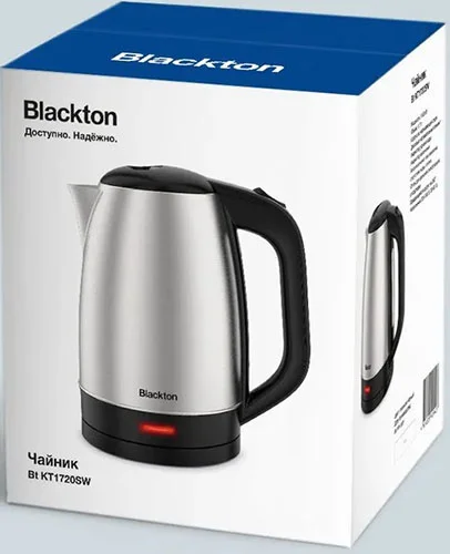 Чайник электрический Blackton Bt KT1720SW черный/стальной, Мощность: 1800 Вт, Oбъем: 1.7 л