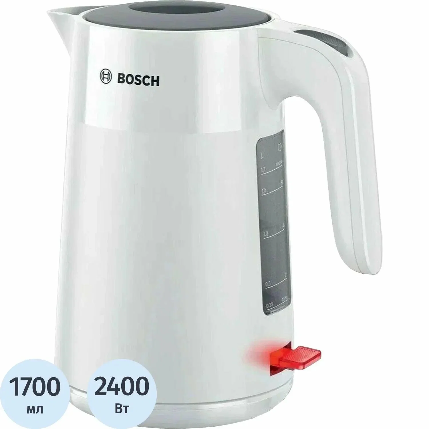 Чайник электрический Bosch TWK 2M161, 1.7 л, белый