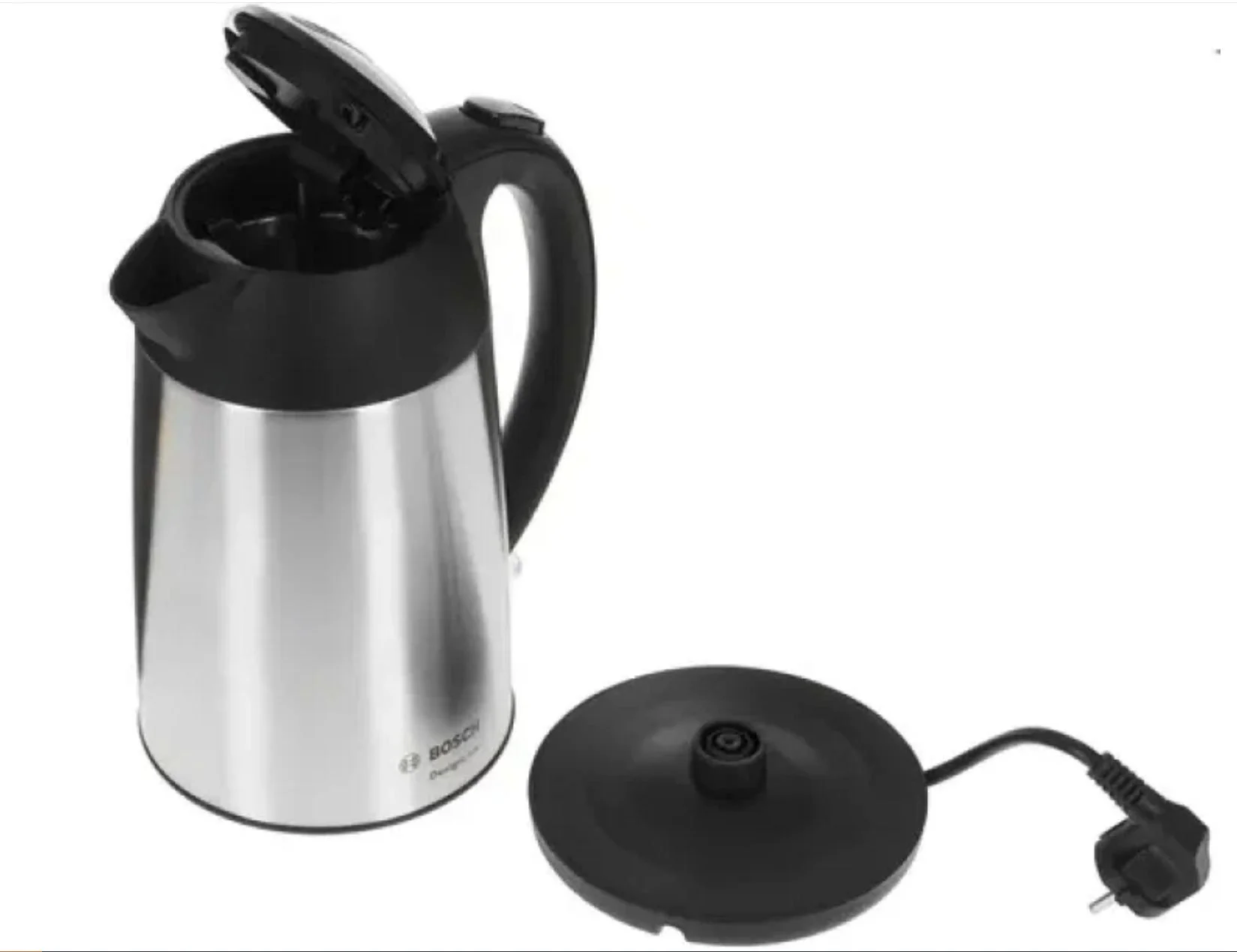 Чайник электрический Bosch TWK3P420 1.7 л, 2400 Вт, черный (корпус: нержавеющая сталь)