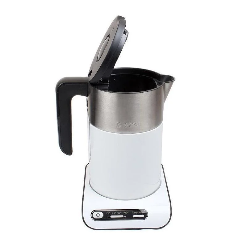 Чайник электрический Bosch TWK8611P 1.5 л, 2400 Вт, белый/серебристый (корпус: нержавеющая сталь)