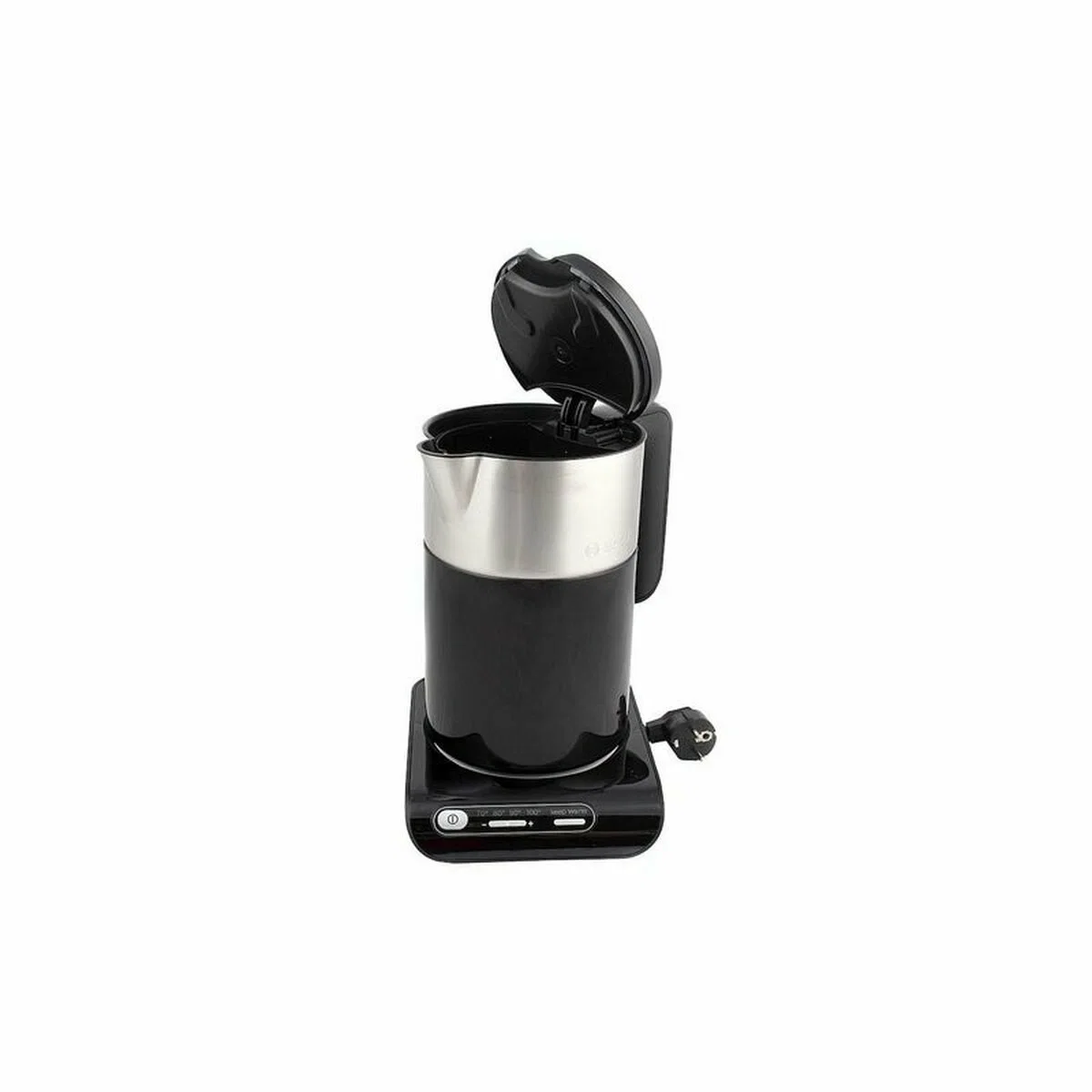 Чайник электрический Bosch TWK8613 1.5 л, 2400 Вт, черный/серебристый (корпус: нержавеющая сталь)