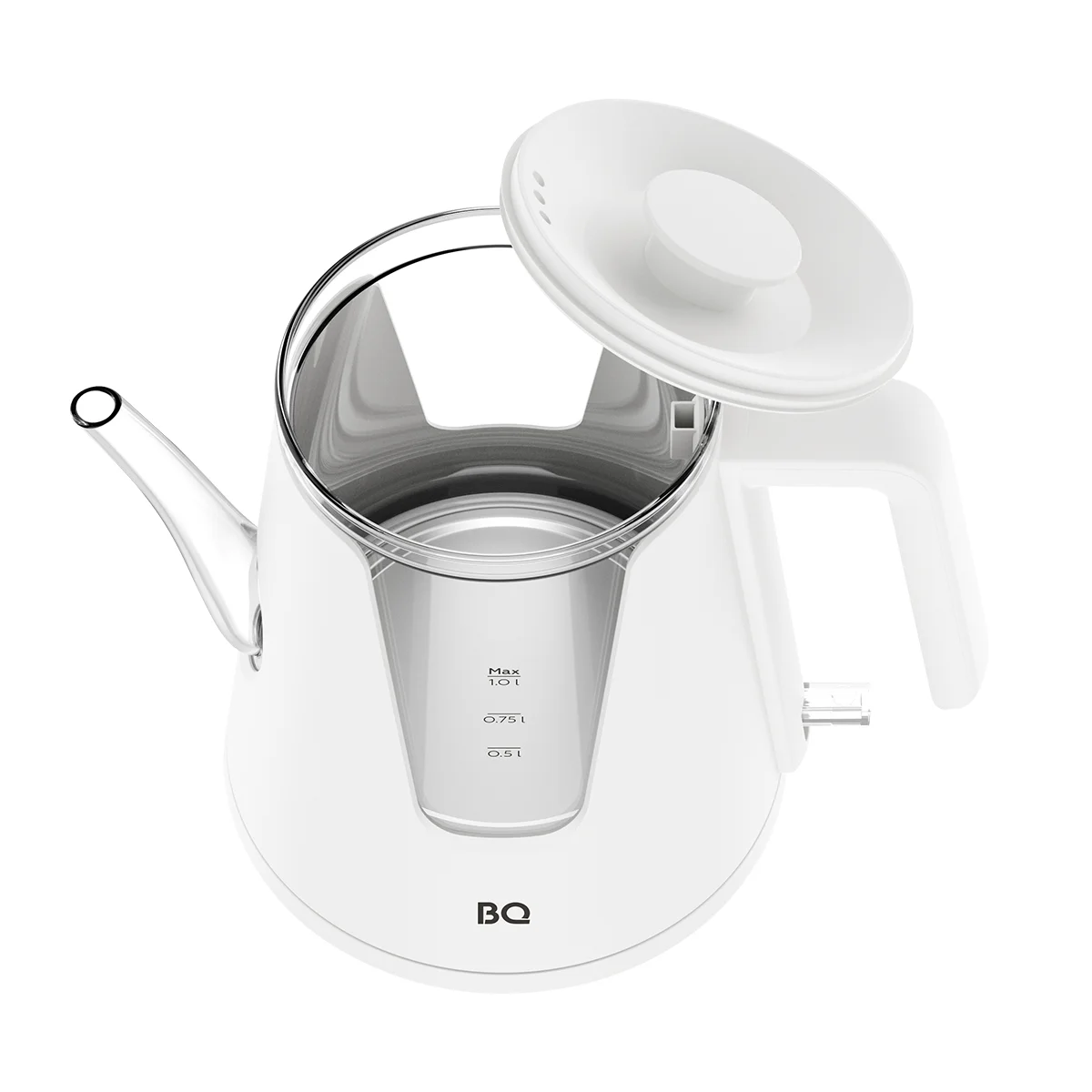 Чайник электрический BQ KT0046DW белый, 2200 Вт, 1л