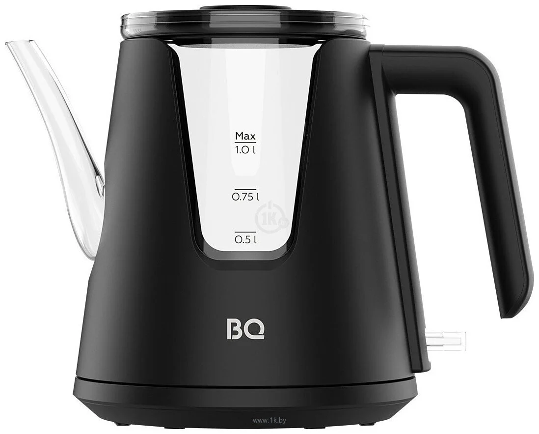 Чайник электрический BQ KT0046DW черный, 2200 Вт, 1л