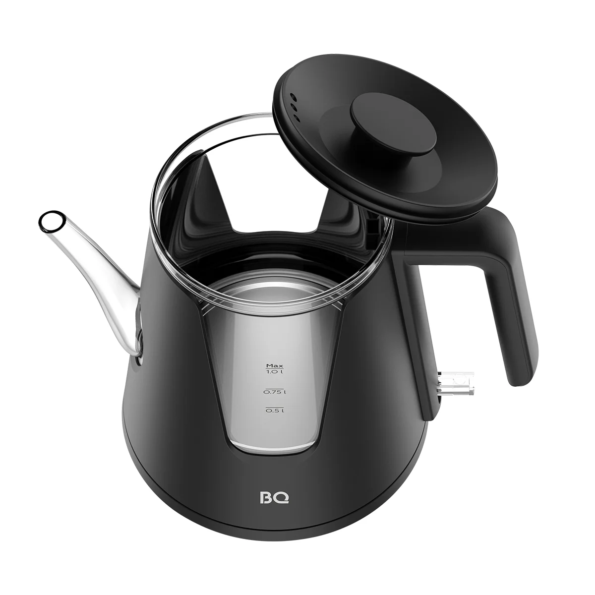 Чайник электрический BQ KT0046DW черный, 2200 Вт, 1л