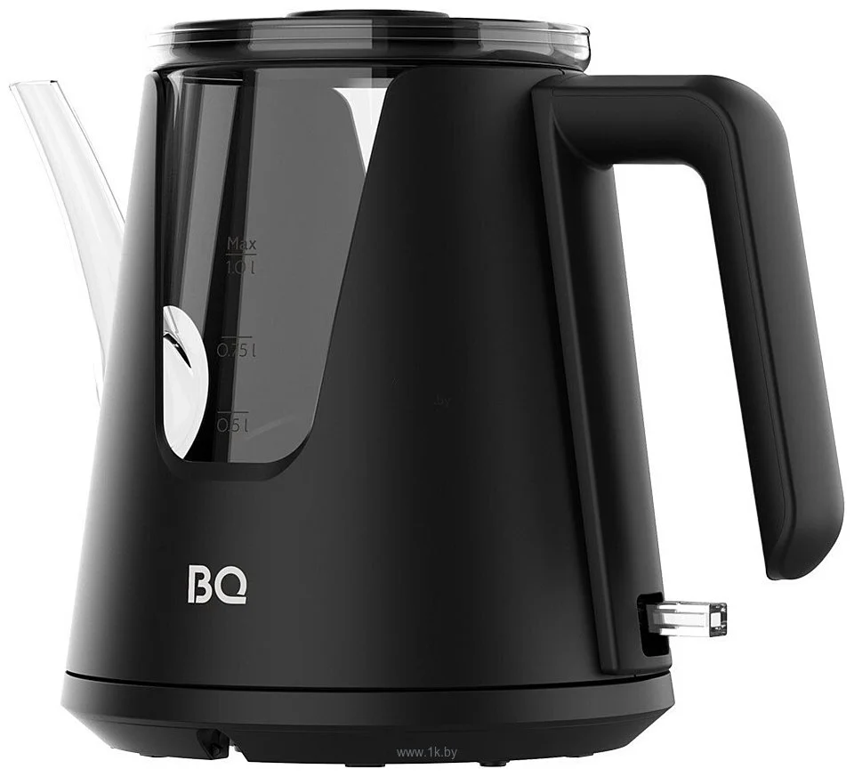 Чайник электрический BQ KT0046DW черный, 2200 Вт, 1л