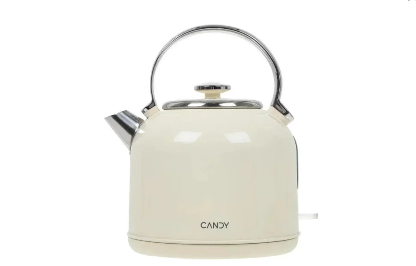 Чайник электрический Candy CK-205 1.7л. 2200Вт слоновая кость корпус: нерж.сталь