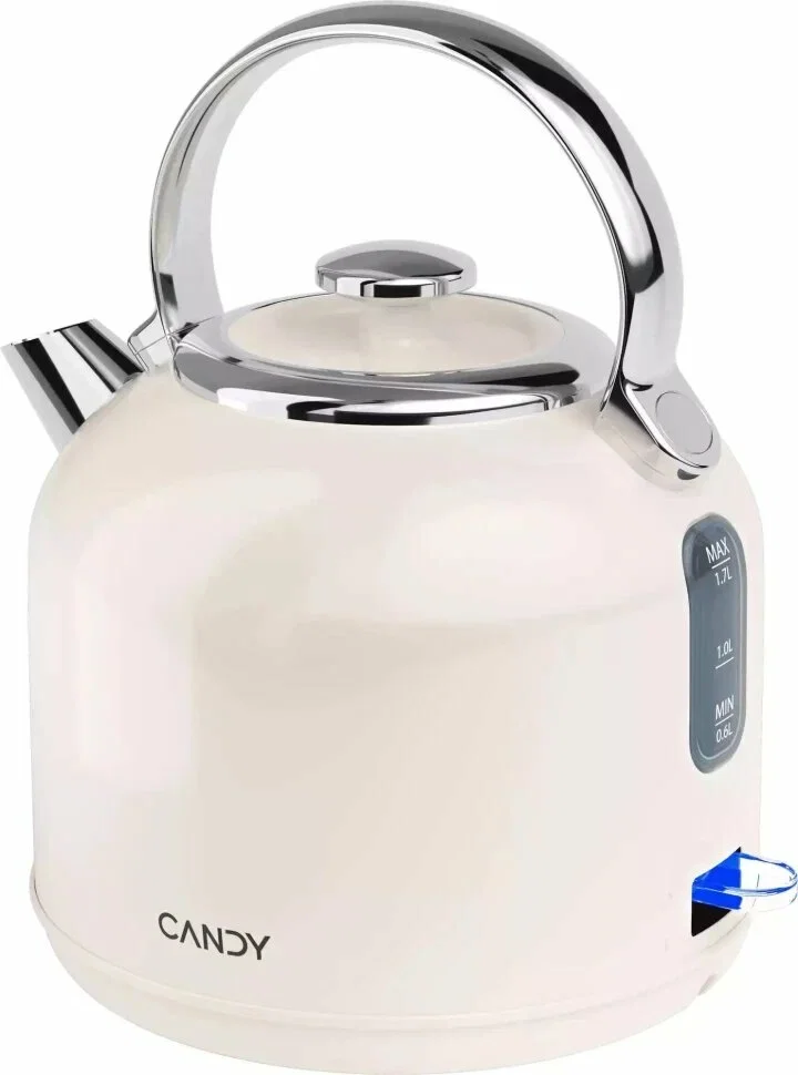 Чайник электрический Candy CK-205 1.7л. 2200Вт слоновая кость корпус: нерж.сталь