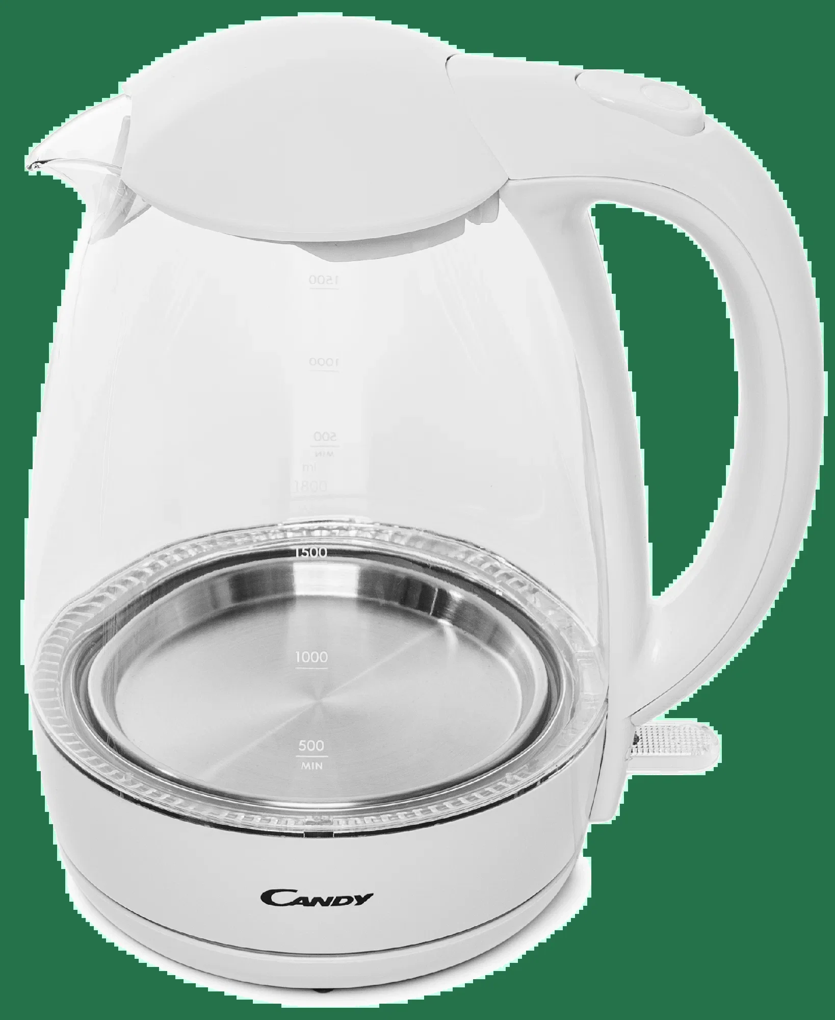 Чайник электрический Candy CK-300 1.8л. 2200Вт белый корпус: Металл/стекло/пластик