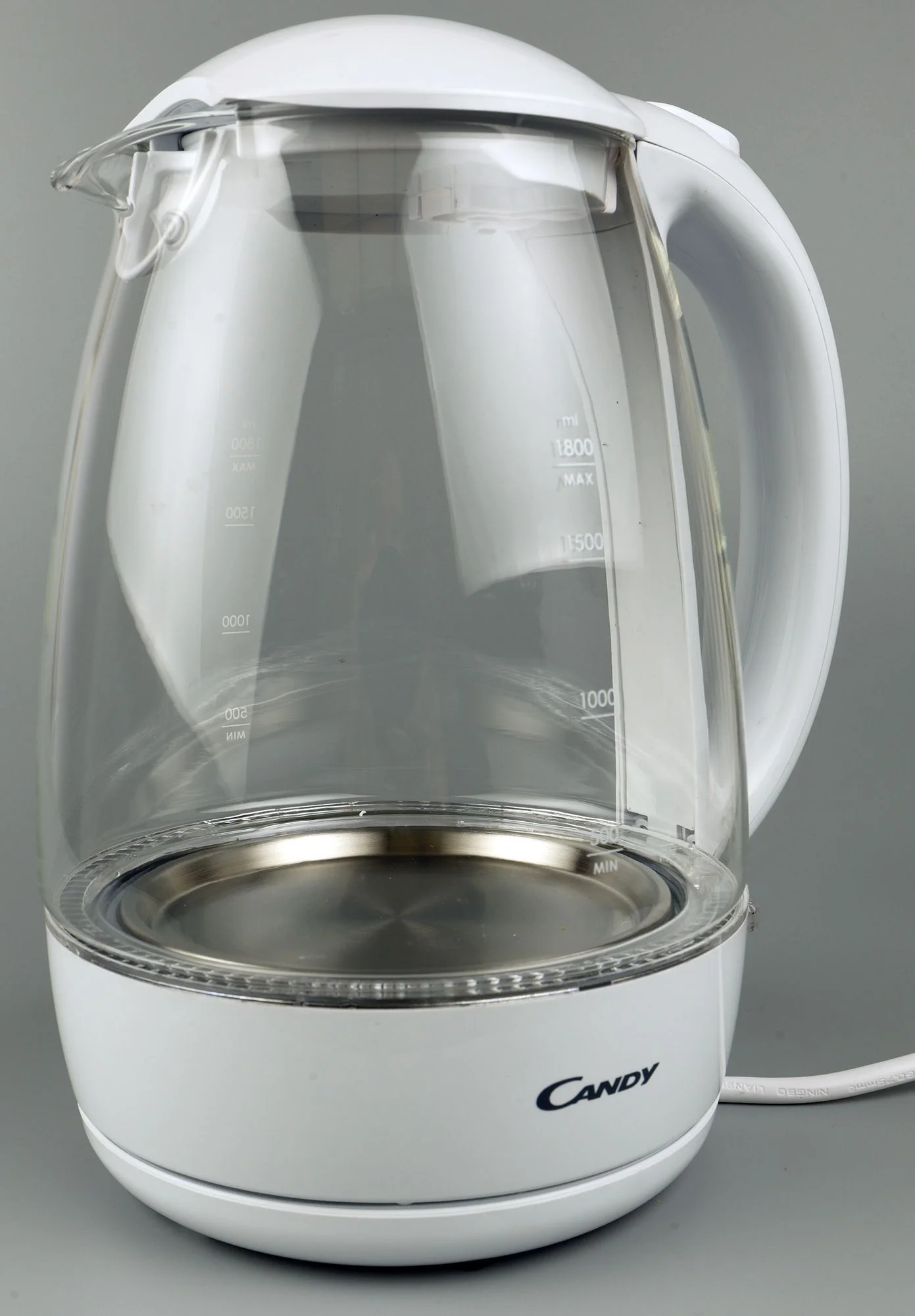 Чайник электрический Candy CK-300 1.8л. 2200Вт белый корпус: Металл/стекло/пластик