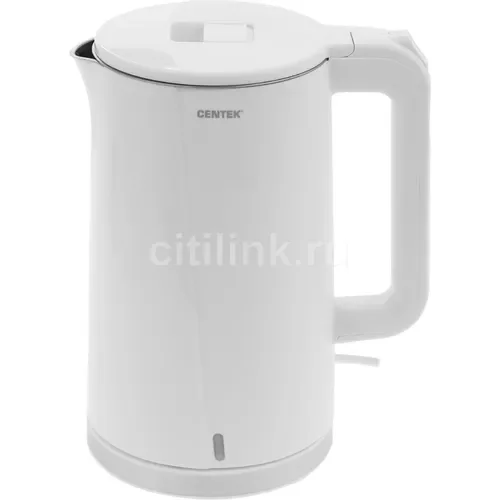 Чайник электрический Centek CT-0005 2200 Вт, 1.7 л, белый