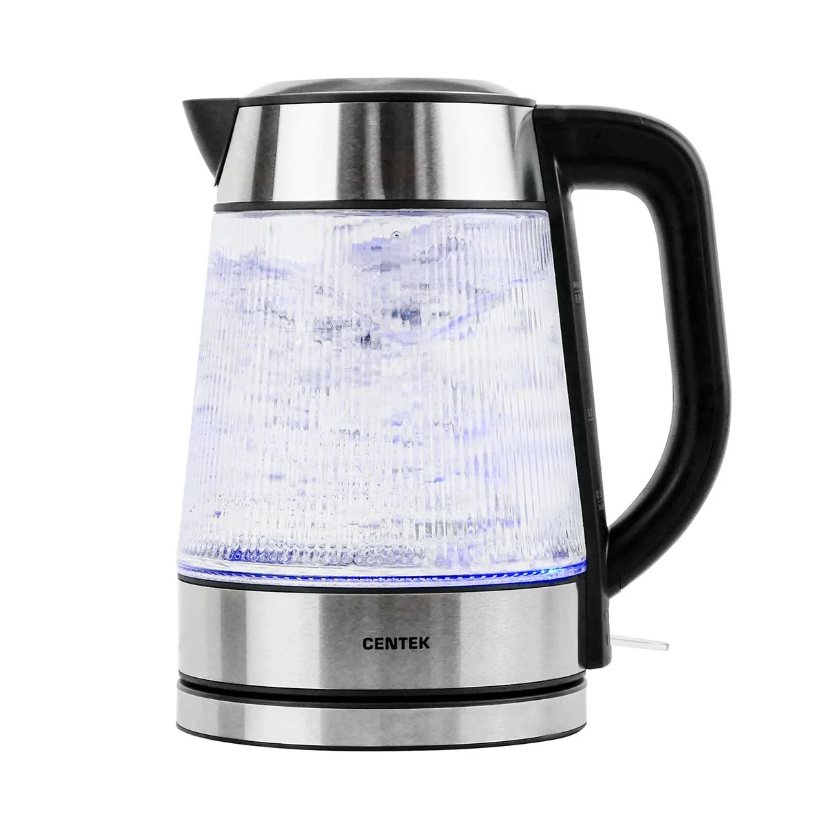 Чайник электрический Centek CT-0013 стекло, 2200 Вт, 1.8 л, серебристый