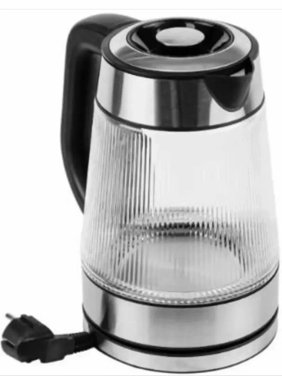 Чайник электрический Centek CT-0013 стекло, 2200 Вт, 1.8 л, серебристый