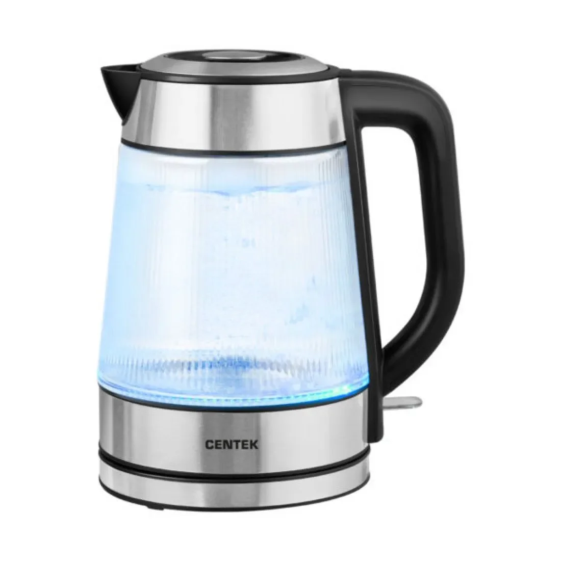 Чайник электрический Centek CT-0013 стекло, 2200 Вт, 1.8 л, серебристый