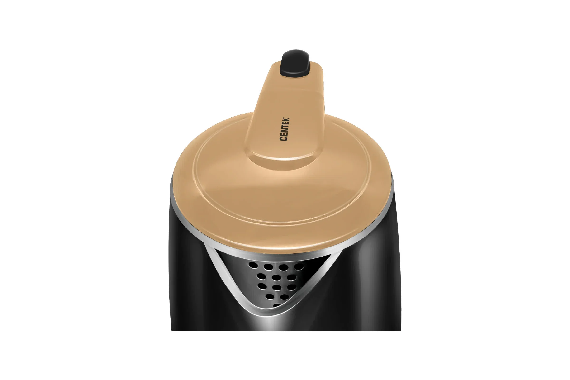 Чайник электрический Centek CT-0025 черный металл 1.8л, 1800W, двойные стенки, кнопка вкл. на ручке