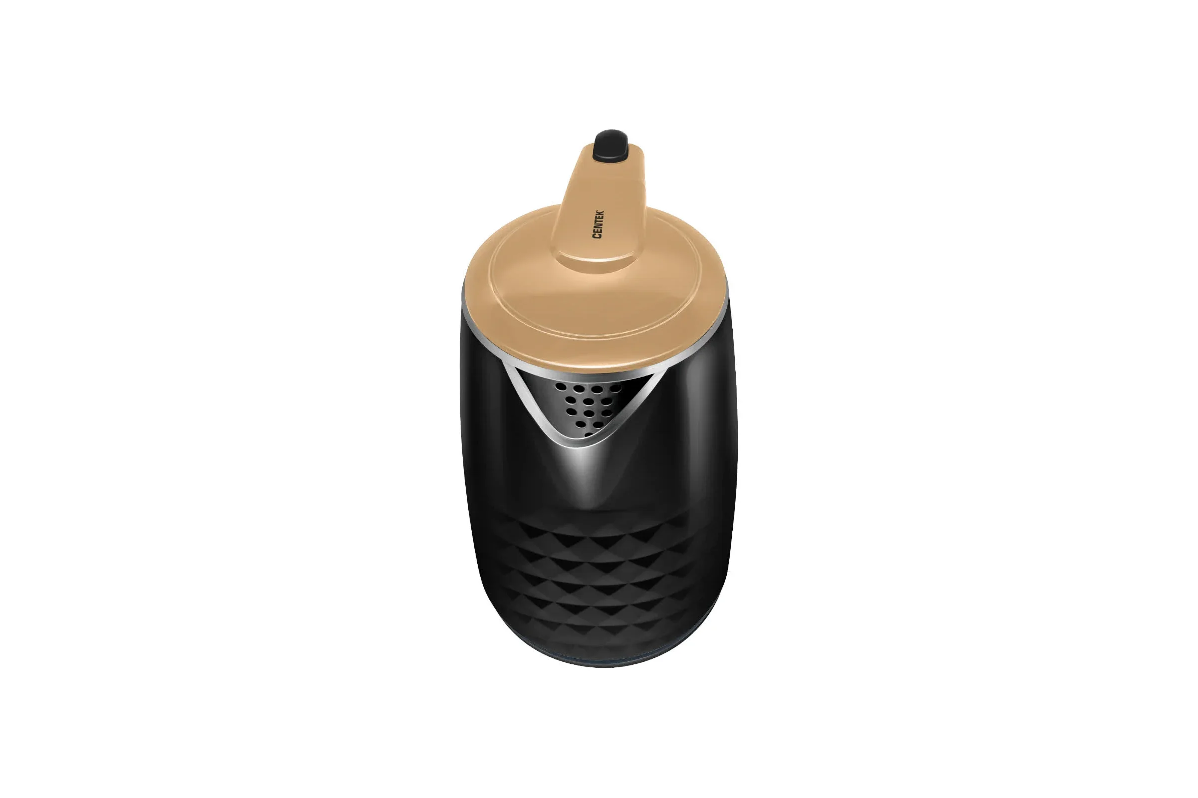 Чайник электрический Centek CT-0025 черный металл 1.8л, 1800W, двойные стенки, кнопка вкл. на ручке