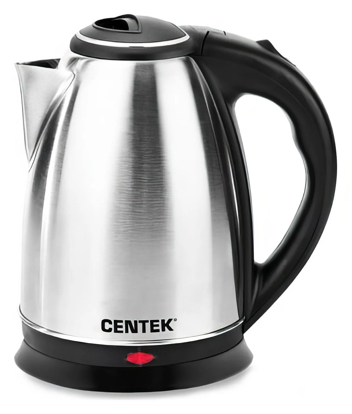 Чайник электрический Centek CT-0035 матовый, металл, 1,5 л, 2000 W, хромированная вставка на крышке