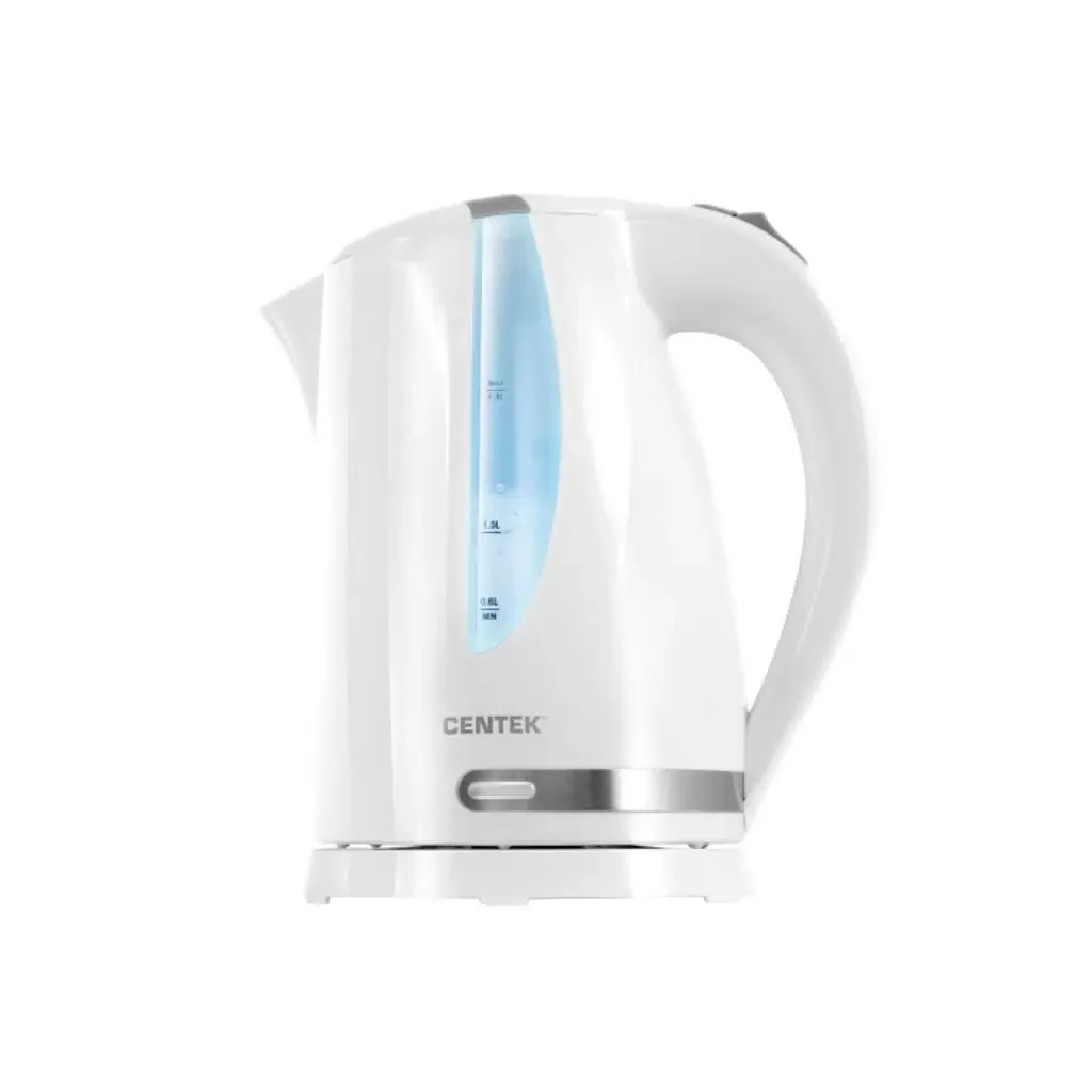 Чайник электрический Centek CT-0040 белый 1.8л, 2200 Вт, открывание кнопкой, внутренняя подсветка