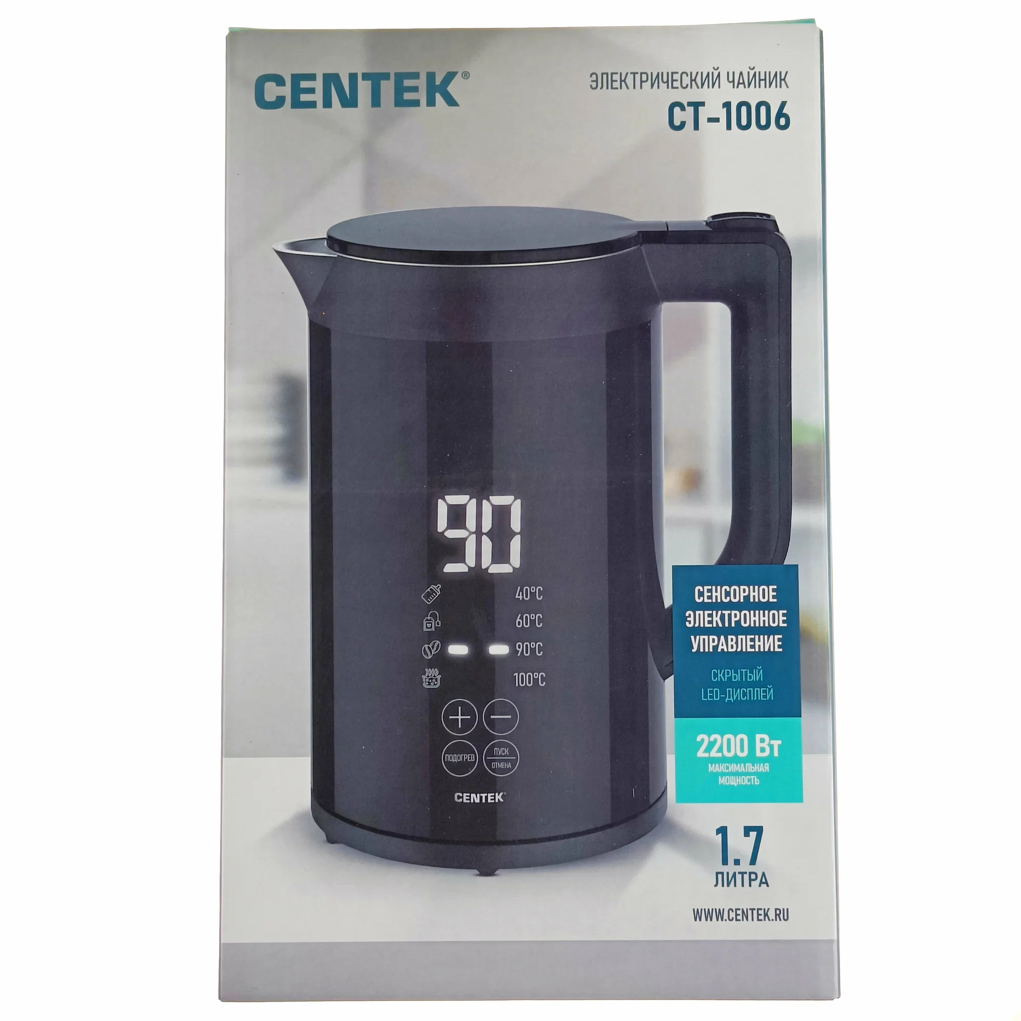 Чайник электрический CENTEK CT-1006 черный