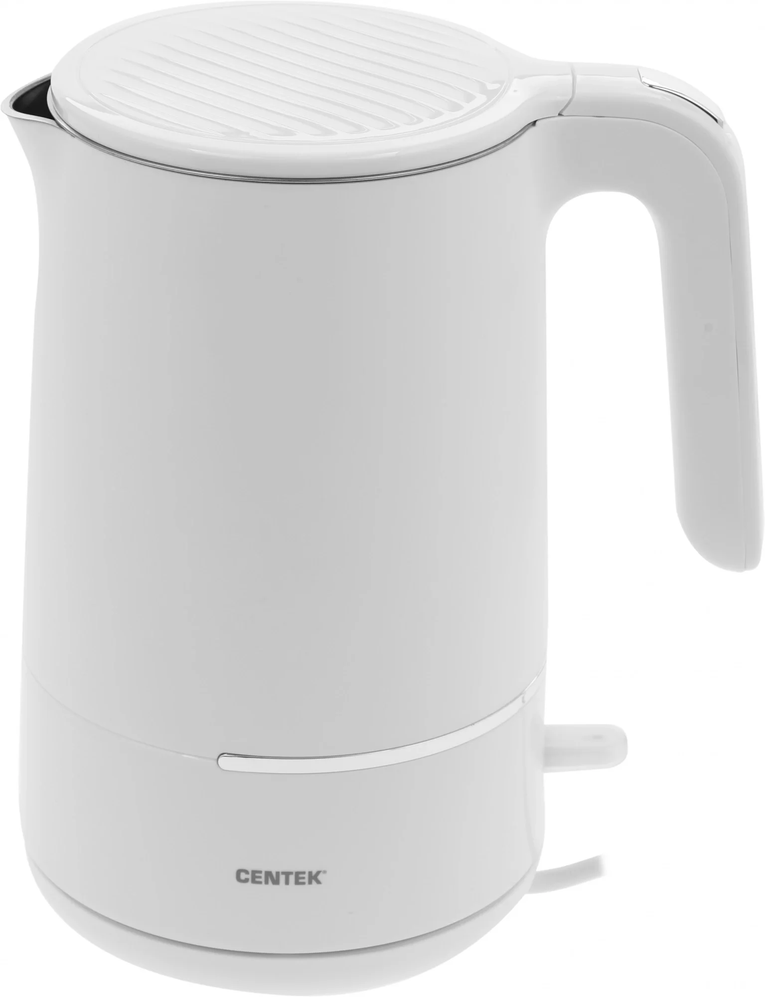 Чайник электрический Centek CT-1012 (белый) 1.5л, 2200 Вт, двойные стенки, бесшовная колба, эффект термоса