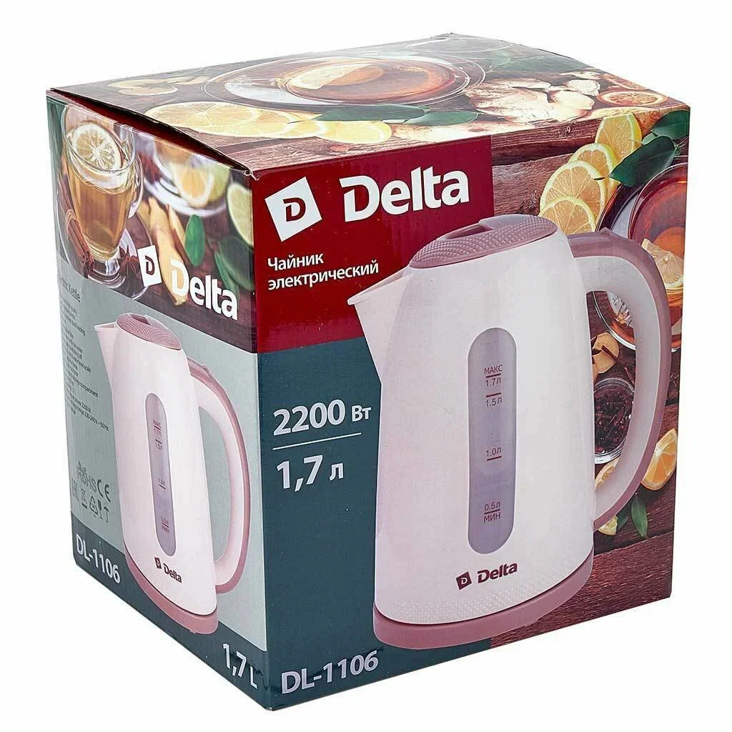 Чайник электрический Delta DL-1106 бежевый