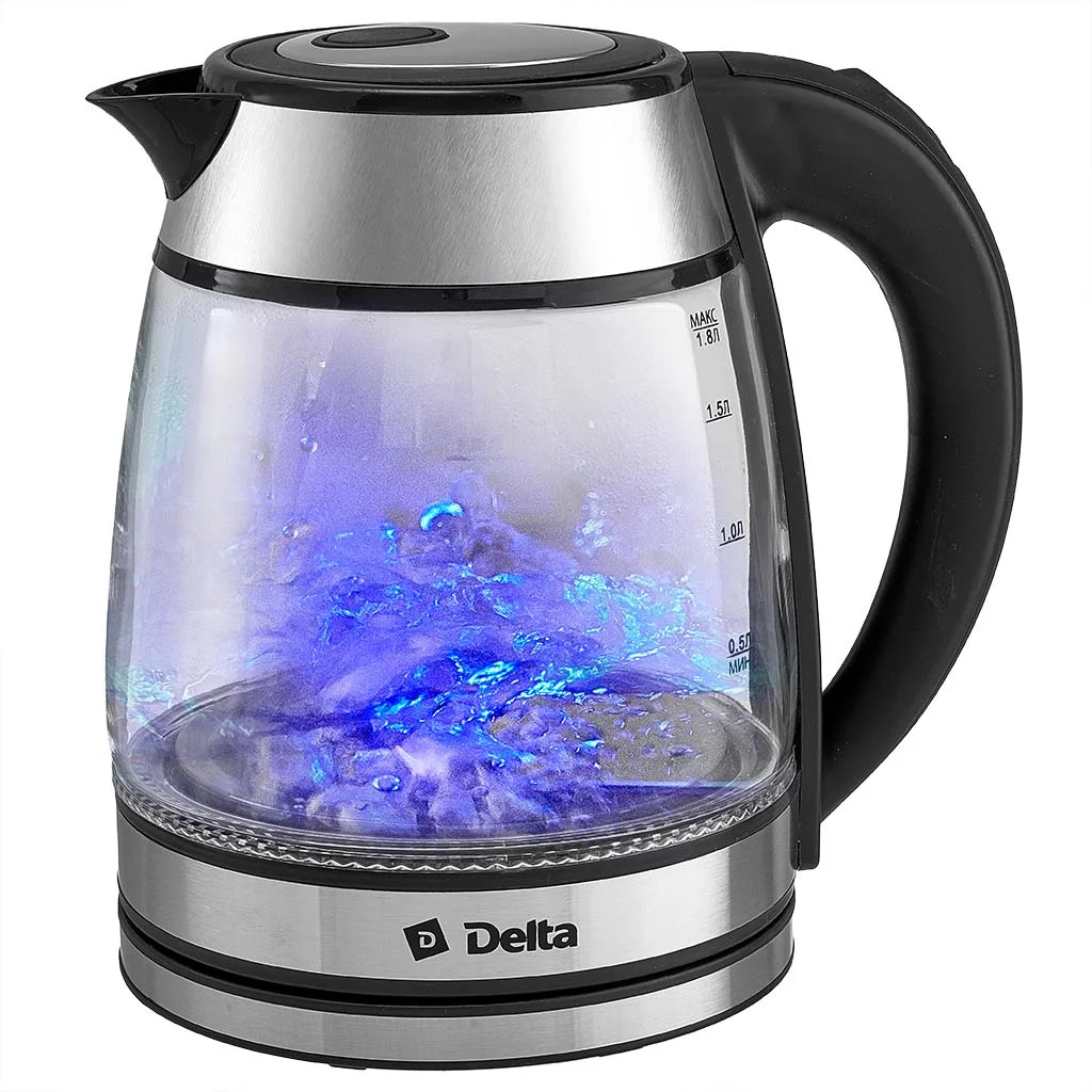 Чайник электрический DELTA DL-1120 серебряный