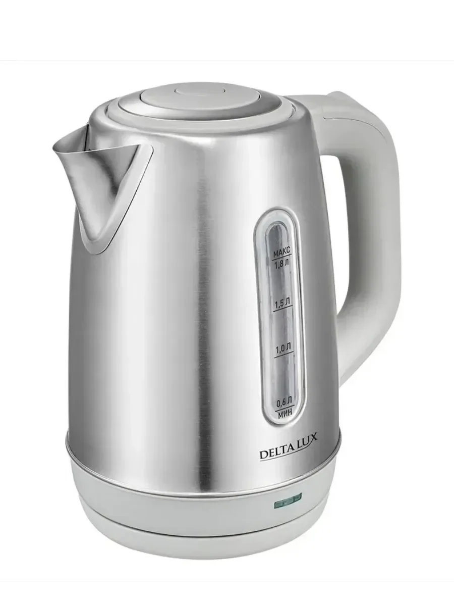 Чайник электрический Delta Lux DE-1015 серый 2кВт, 1.8 л